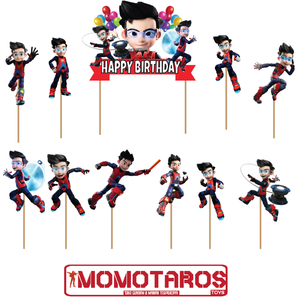 Topper cake Ejen Ali Solo set