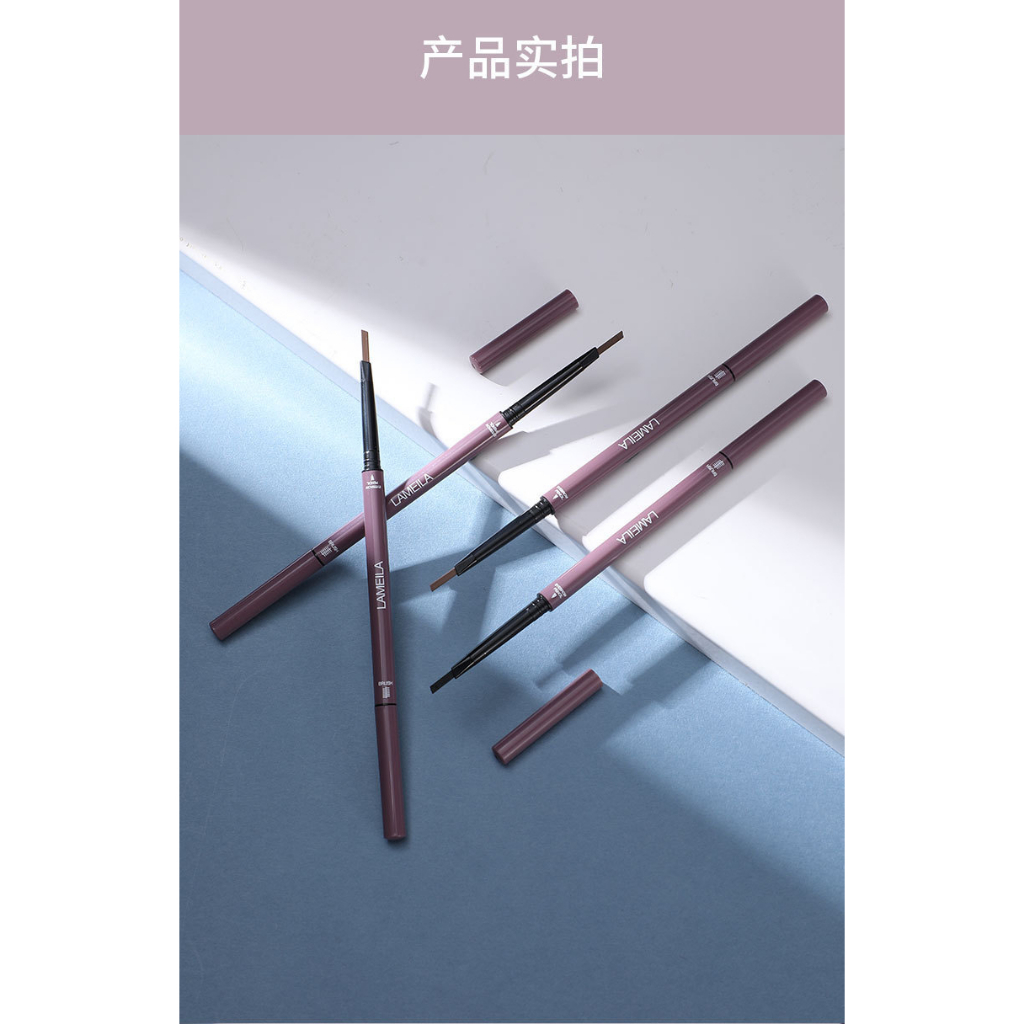 LM 832-Lameila Pensil Alis  Double Heads Eyebrow Pencil Lasting Eyebrow Pen Waterproof 4 Warna