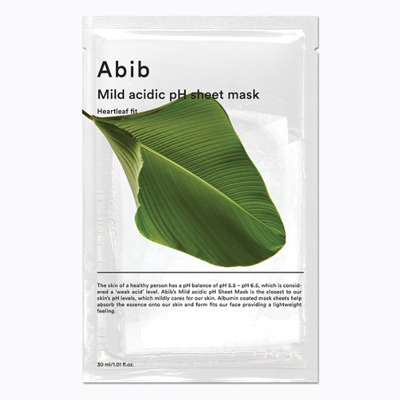 Abib Mild Acidic pH Heartleaf Fit Sheet Mask