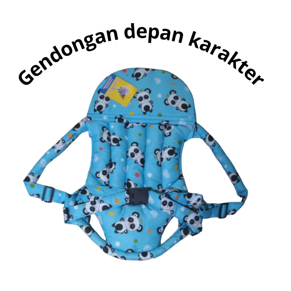 Gendongan bayi/ gendongan baby / gendongan depan ransel polkadot/ gendongan depan baby motif karakter lucu