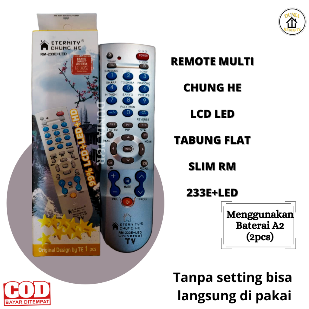 Remot Remote Series Tv Multi Tabung Led Lcd Universal