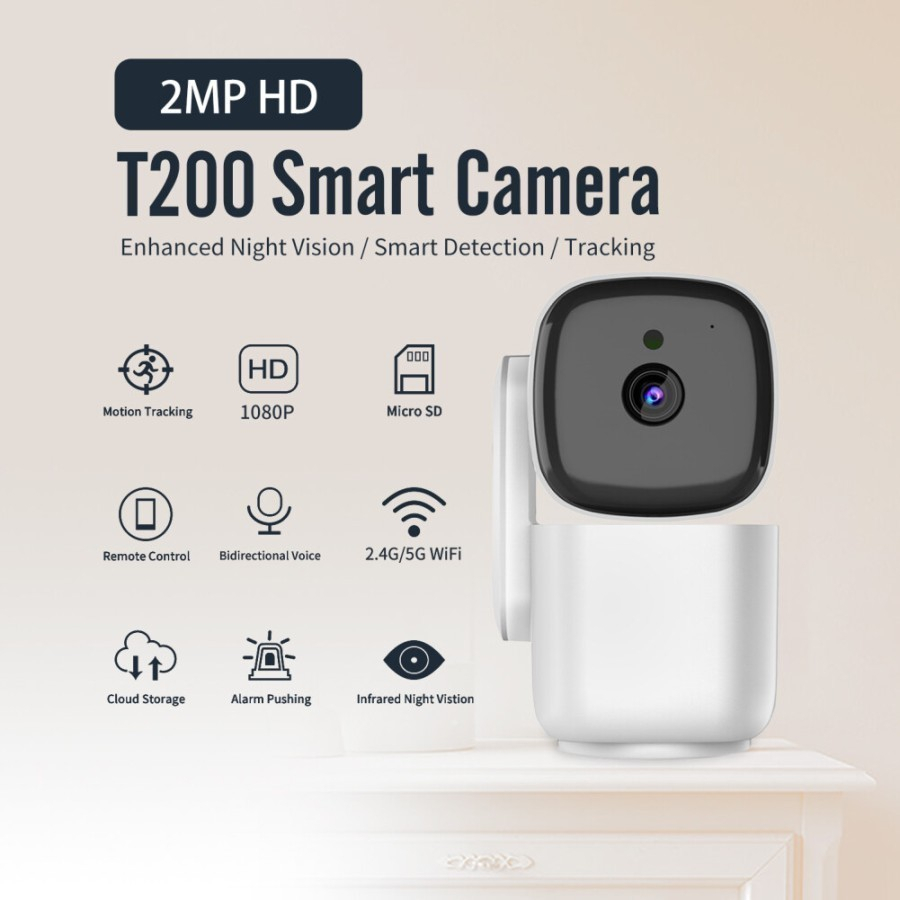 Kamera CCTV IP WiFi T200 Sensor Gerak Night Vision CCTV Smart Alexa Termurah