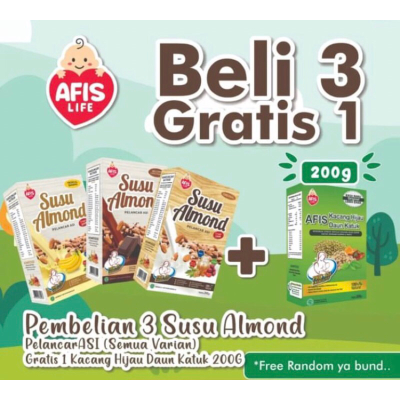 Afis Life Susu Almond Asi Booster 200 gram