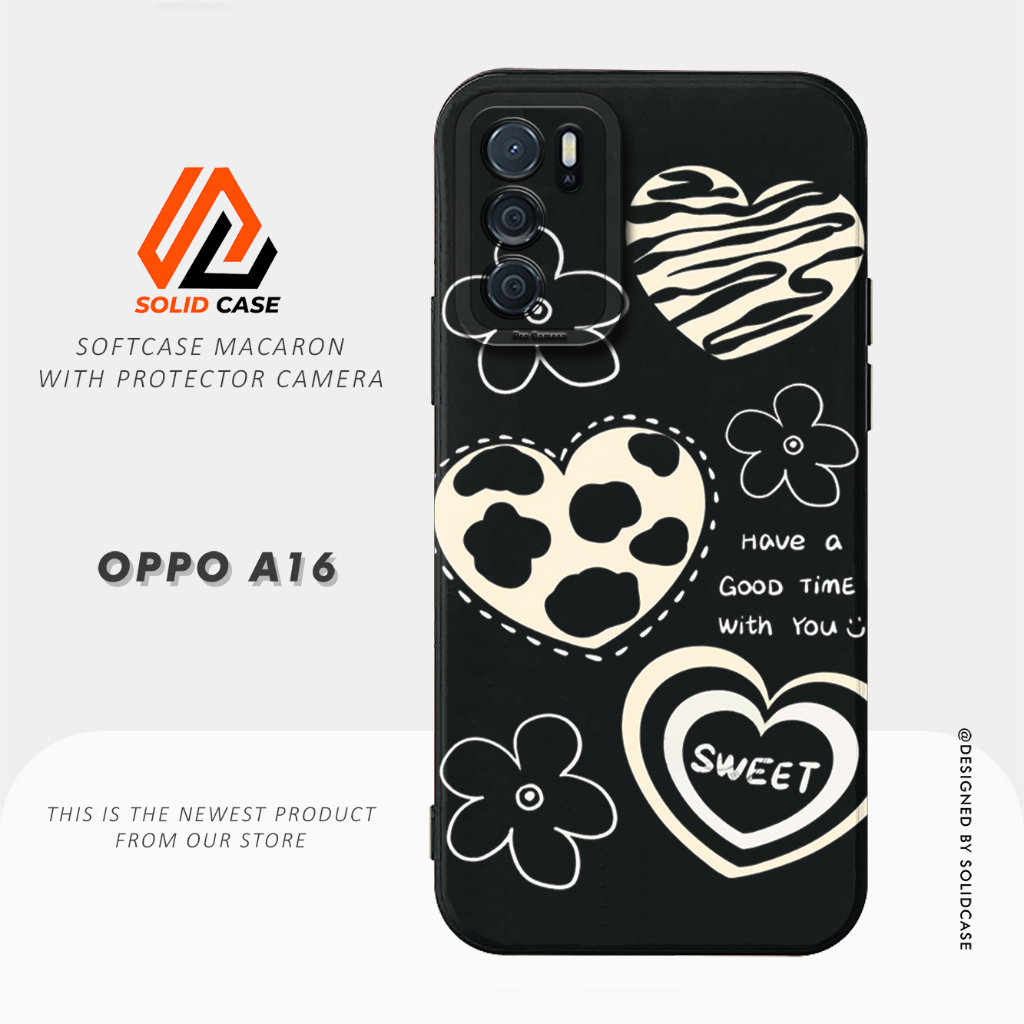 Case Oppo A16 - Casing Oppo A16 [Cute] Solid Case HP Terbaru 2023 - Softcase Pro Camera - Case Silikon Karet Tebal - Casing HP Full Body Protection