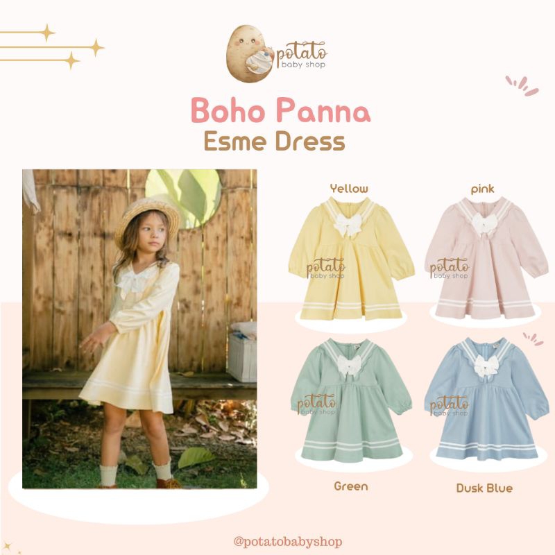 Bohopanna Esme Dress 0Month s/d 8Years - Dress Anak Boho Baby