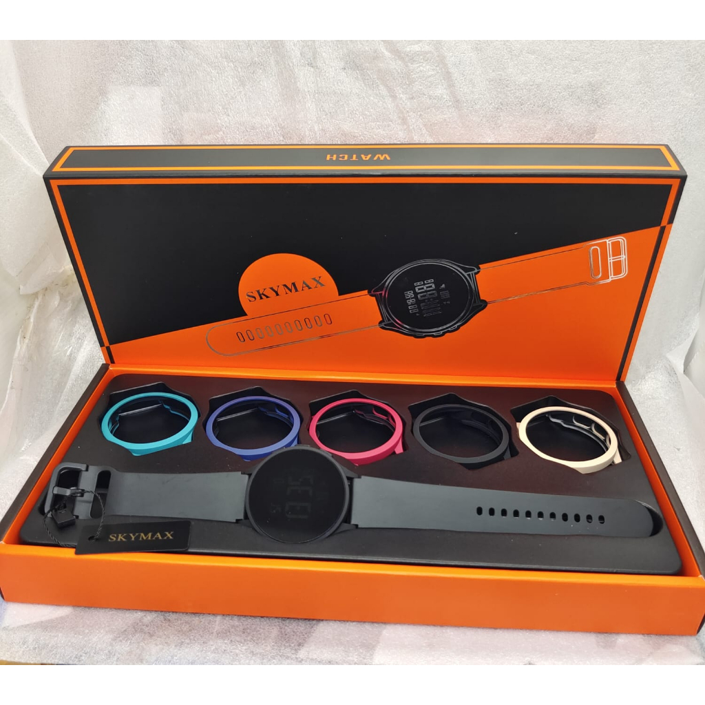 BEST SELLER JAM TANGAN PRIA SKYMAX 2218G ORIGINAL DIGITAL TALI RUBBER P120 TANGGAL AKTIF DM 4.3CM FREE BOX &amp; BATERAI || JAM TANGAN FASHION PRIA JAM TANGAN COWOK MURAH