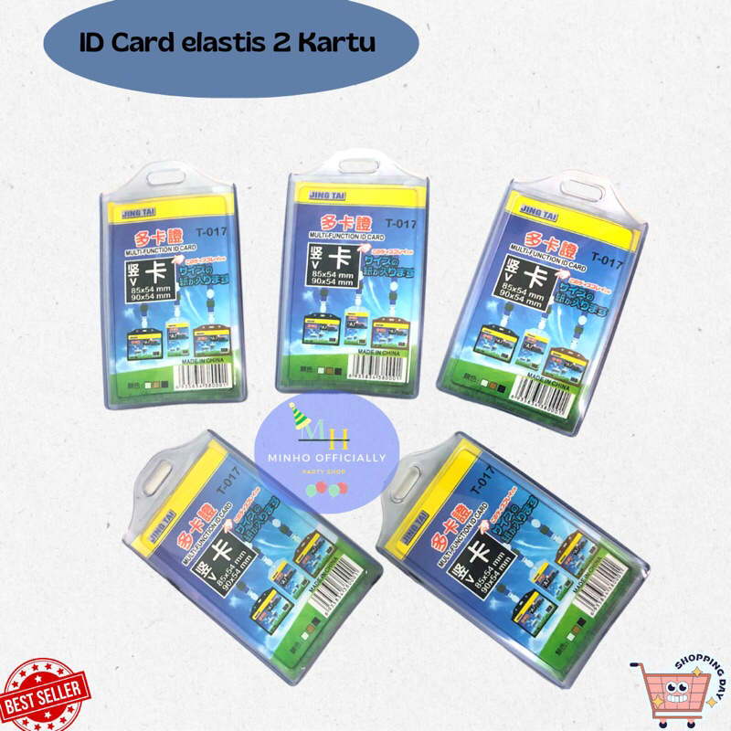 

Id Card Holder Transparan Karet 2Sisi / Tempat Id Card Bening 2 Sisi-PCS