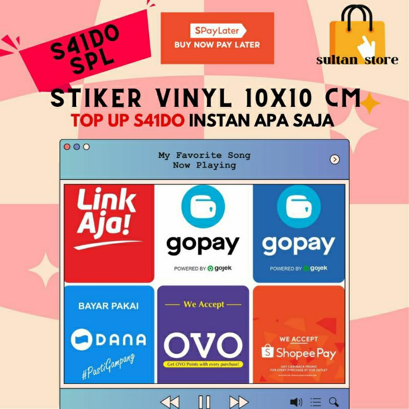 

STIKER VINYL 10X10CM TOP SALDO APA SAJA INSTAN