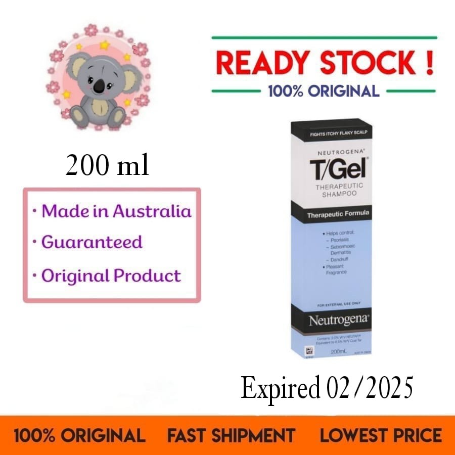 T/GEL Neutrogena Tgel therapeutic shampoo psoriasis dermatitis dandruff (200ml)