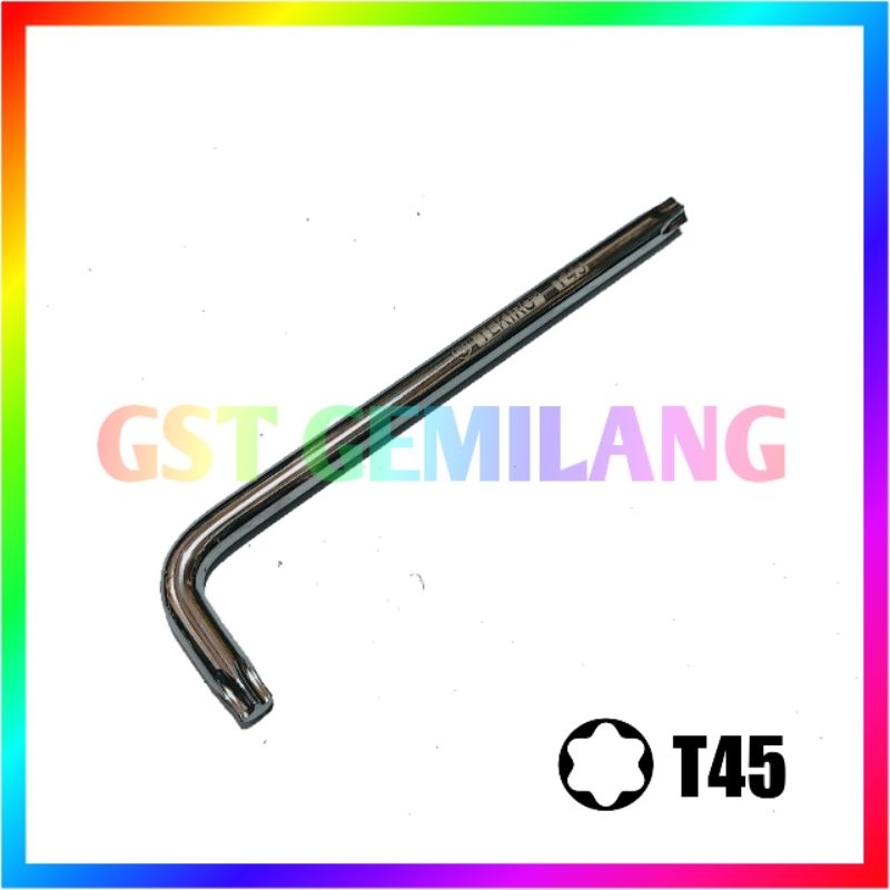 KUNCI L BINTANG TEKIRO T45 TORX KEY LONG