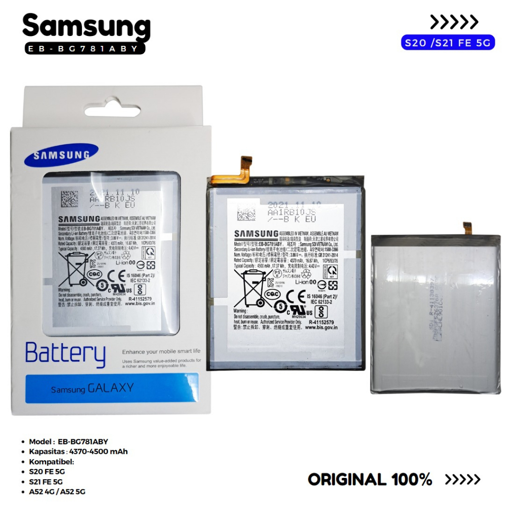 Baterai Samsung Galaxy A52 / S20 FE Ori / Batre Samsung BG-781 ABY 4500 MAH Samsung Batre