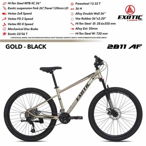 Sepeda Gunung MTB Ban 26 inch Exotic 2811 AF