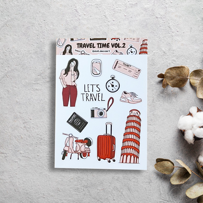 

TRAVEL TIME V.2 STICKER SHEET A5 || STICKER CUTE A5