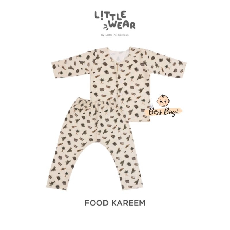 LITTLE WEAR Long Sleeve by Little Palmerhaus - Setelan Panjang Kancing Depan Bayi