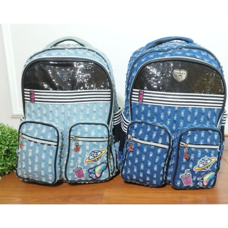 Tas Ransel Jeans Wanita IMPORT Premium Ransel Remaja Backpack FashionTK13.3365