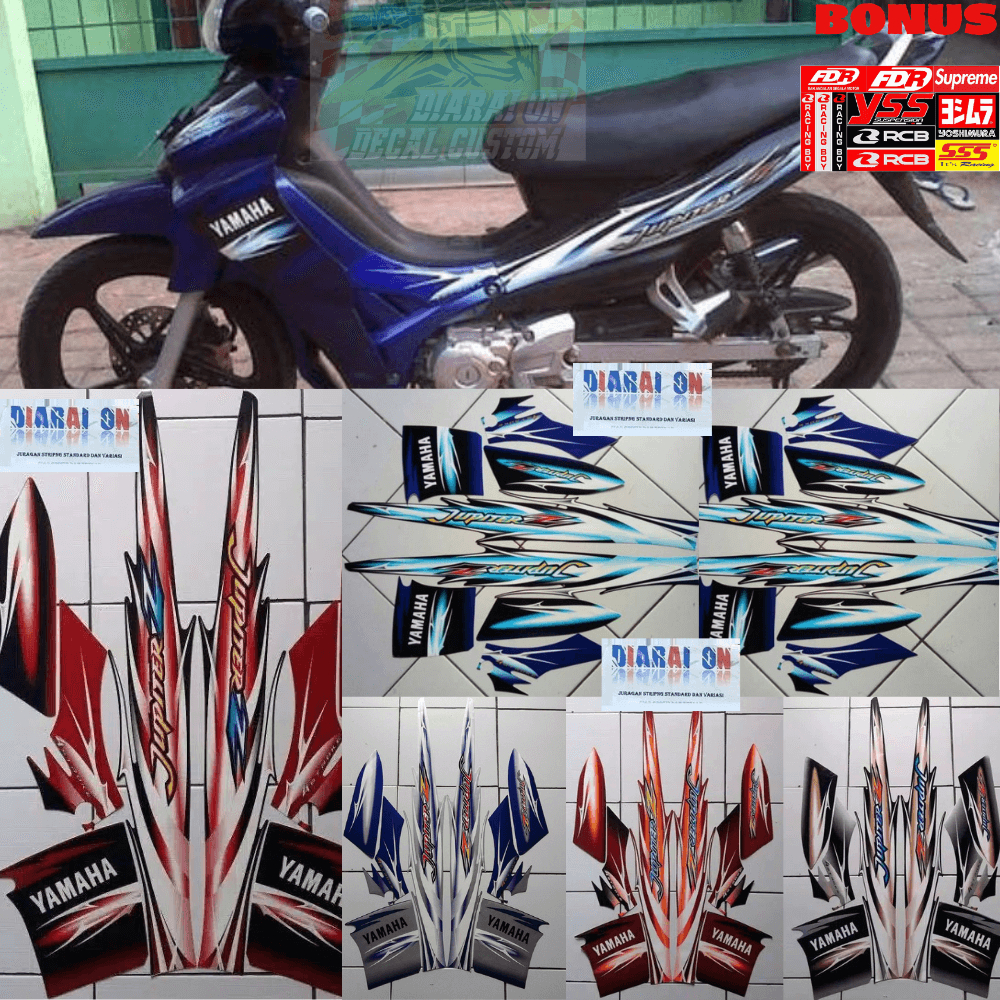 Striping Stiker Motor Jupiter Z - Jupiter Burhan 2007 Murah