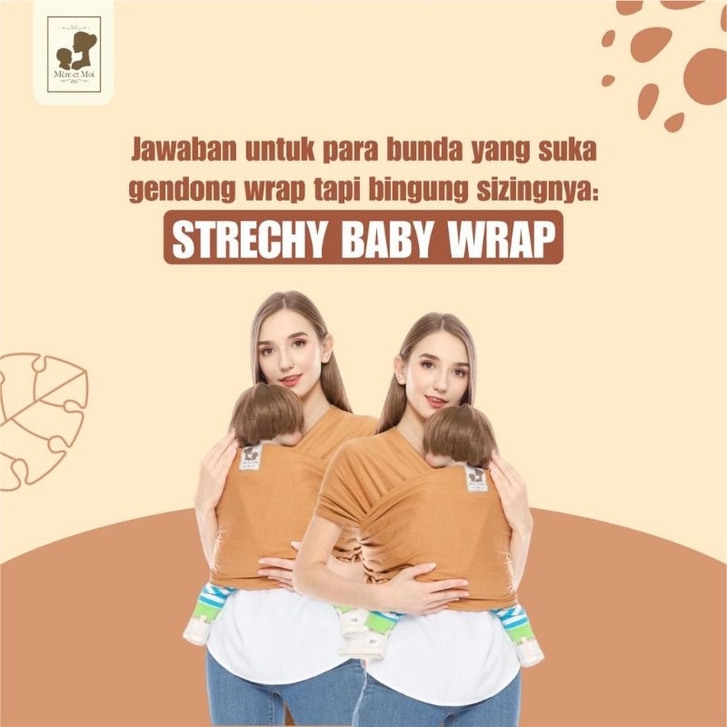 Mere et moi Stretchy baby wrap GMEM09 kain bambu - bamboo baby wrap anti alergi