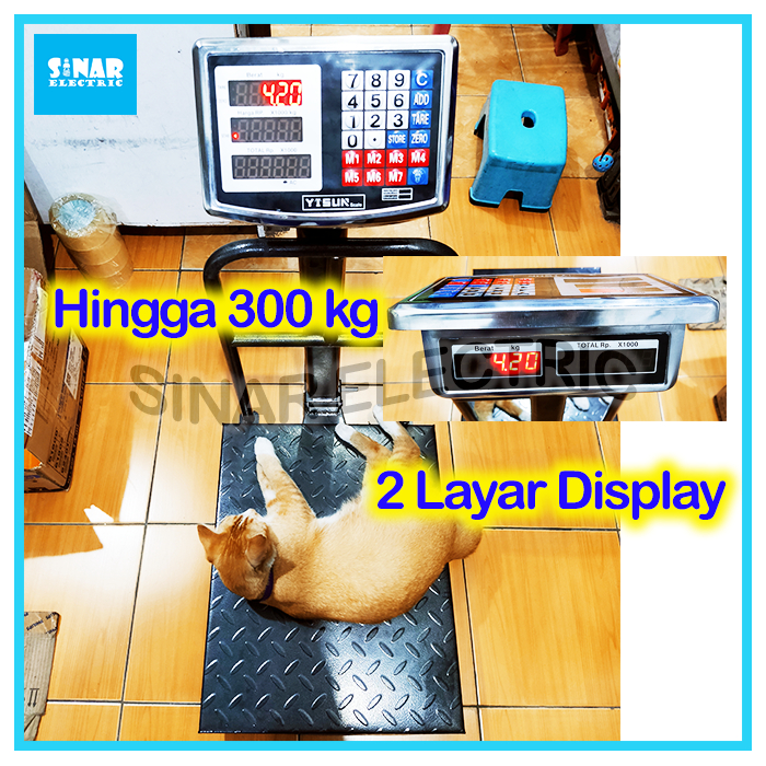 Timbangan Barang Digital 300kg Duduk Hybrid Ekspedisi Paket Yisun