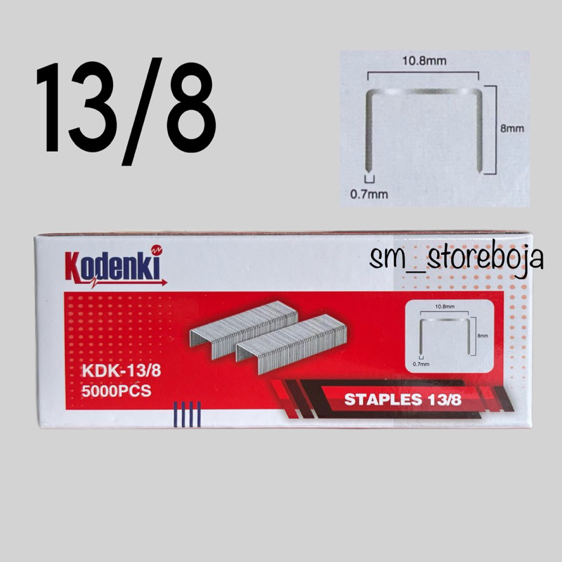 

Kodenki isi staples 13/8 mm stapler gun R23 manual tembakan gun tacker tangan isi 5000pcs - Mata paku tembak gun taker R23 8mm job motor sofa bingkai kayu furniture