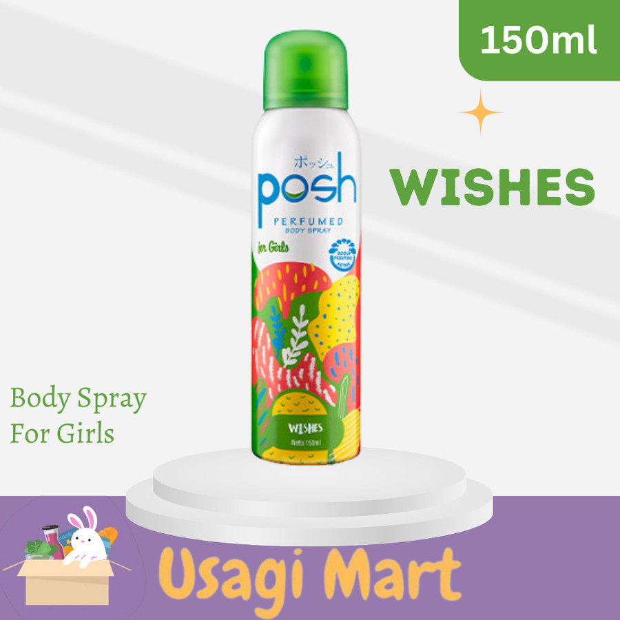 Posh Perfumed Body Spray Wishes 150ml for Girls Parfum Cewek