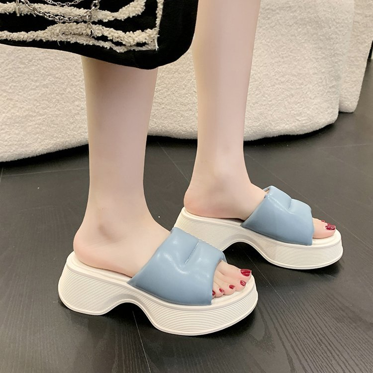 COD Sneakersdaily 456 Sandal Wedges Slip On Produk Wedges Korea Style