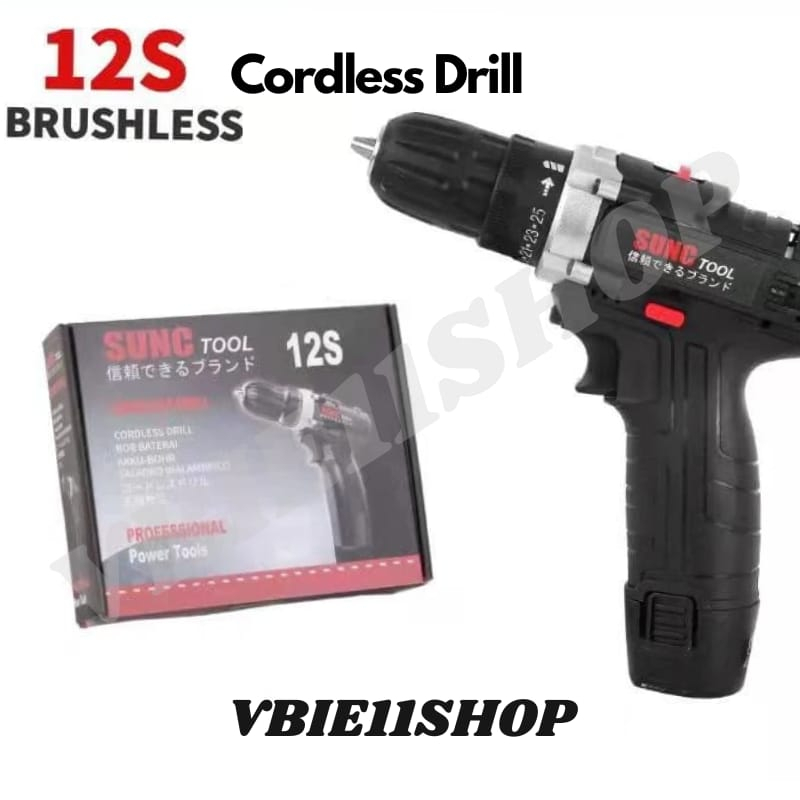 Alat Mesin Bor Tanpa Kabel Baterai 12S SUNC TOOLS Cordless Drill 12S Brushless Alat Bor Tembok Kayu 
