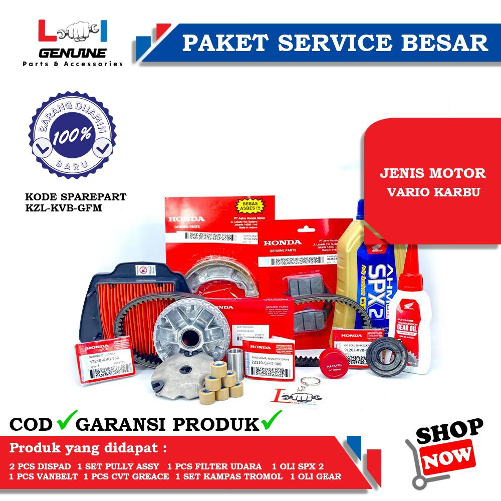 -LOI- PAKET SERVICE BESAR MPX 2 &amp; SPX 2 SET AHM GEAR, KAMPAS REM VARIO KARBU, FILTER UDARA VARIO KARBU, RUMAH ROLLER SET VANBELT VARIO KARBU