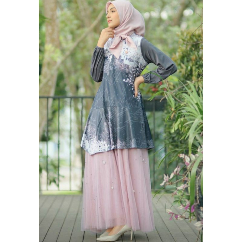 Atasan Tunik Wanita Terbaru Motif Sakura