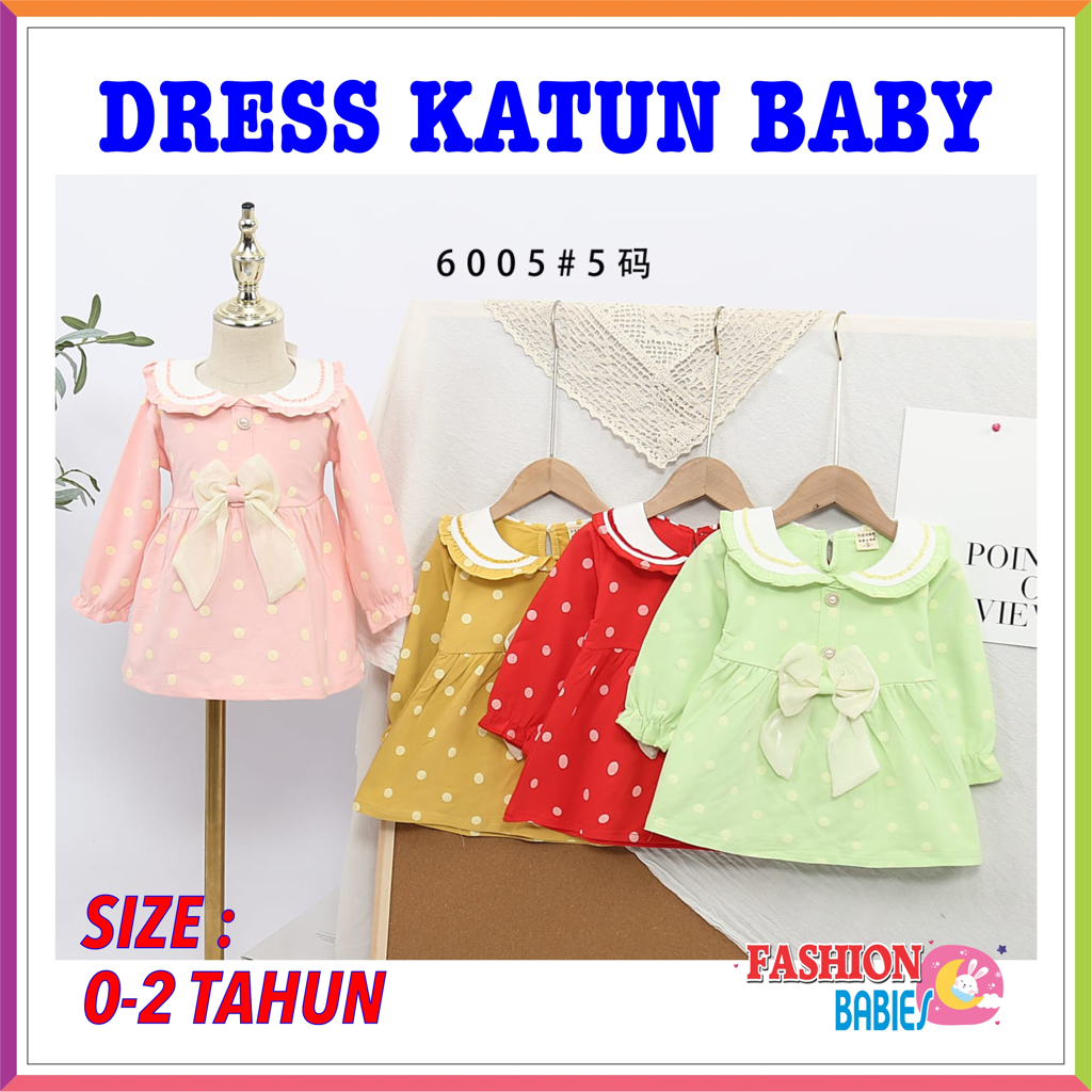 SW DRESS IMPORT KOREA / ROK BAYI PEREMPUAN LENGAN PANJANG / BABY GIRL DRESS ❤ FASHIONBABIES ❤