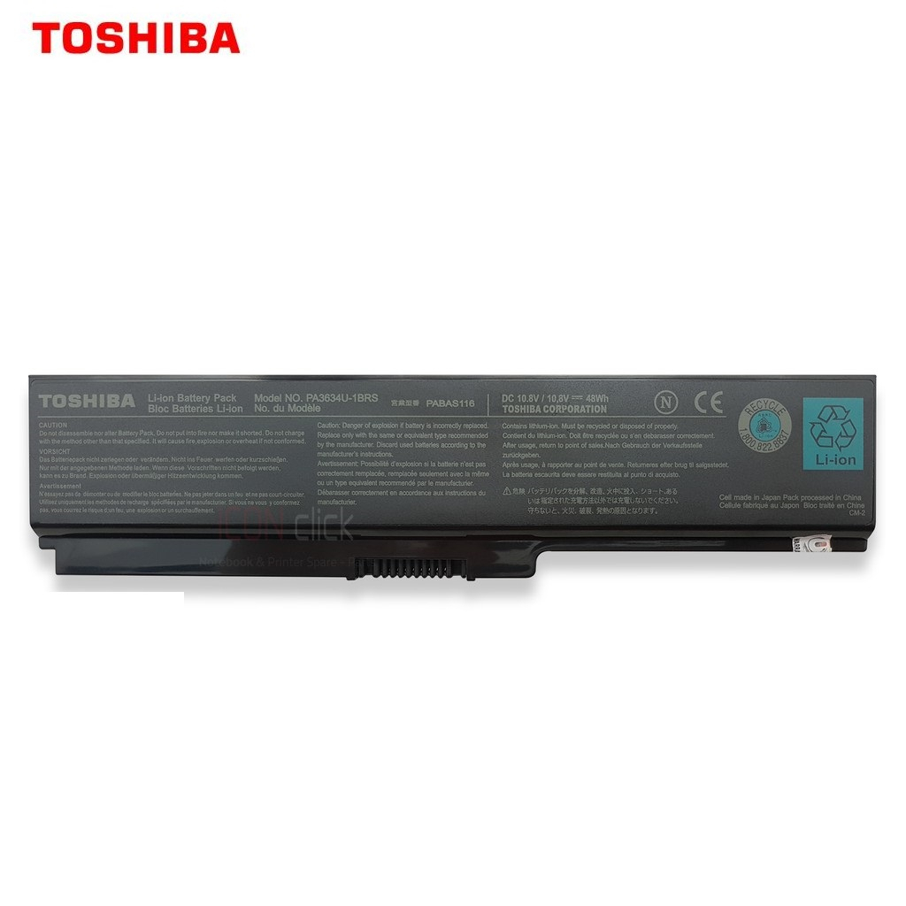 ORIGINAL BATERAI TOSHIBA L510 L515 L310 T110 T115 T130 U400 U500 M300 M500 M800 PA3634 PA3634U