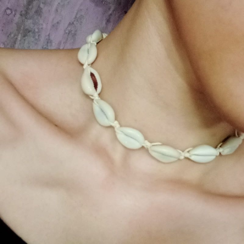 Kalung Choker Kalung Etnik Wanita Kerang Kewuk