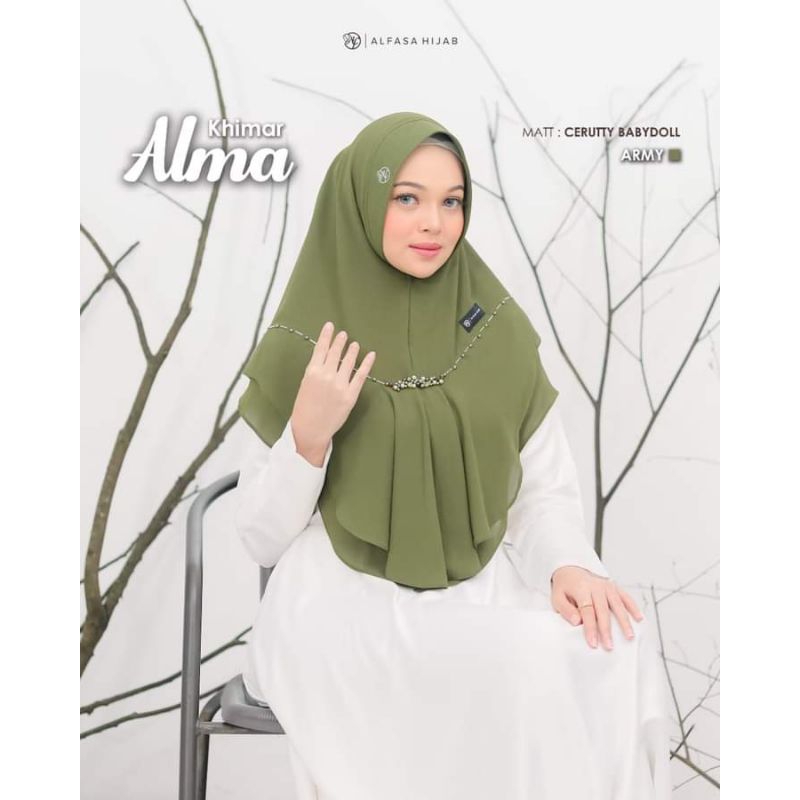 Alfasa Hijab Alma Khimar Ceruty Babydoll Premium