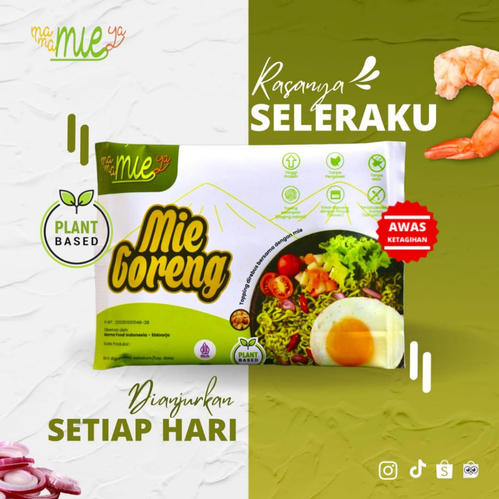 

mamaMIEya Mie Sehat dari Sayur dengan rasa Mie Goreng