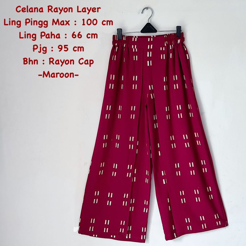 celana kulot layer rayon batik solo celana trendy