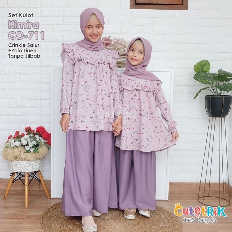 set kulot anak perempuan cutetrik/set kulot remaja/set kulot tuniq cutetrik