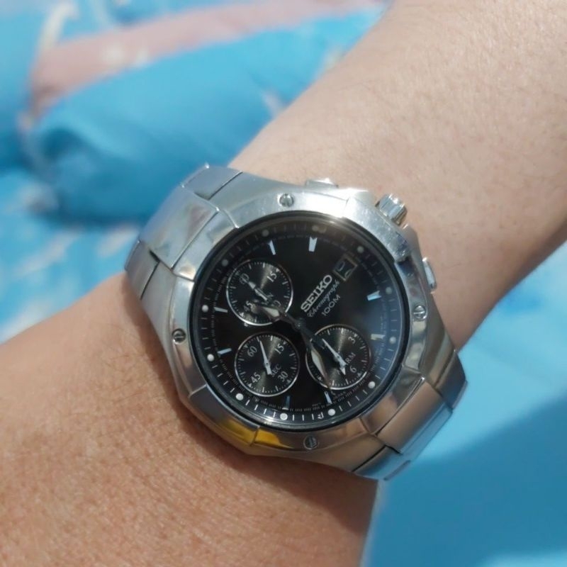 jam tangan pria Seiko original 100% second mulus kaca safir