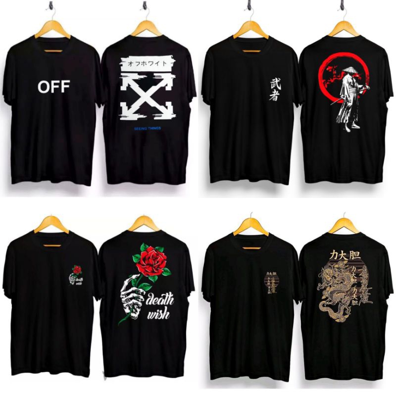 KAOS DISTRO TERMURAH/KAOS MOTIF DISTRO/SABLON DEPAN BELAKANG/KAOS KEREN/KAOS KEREN