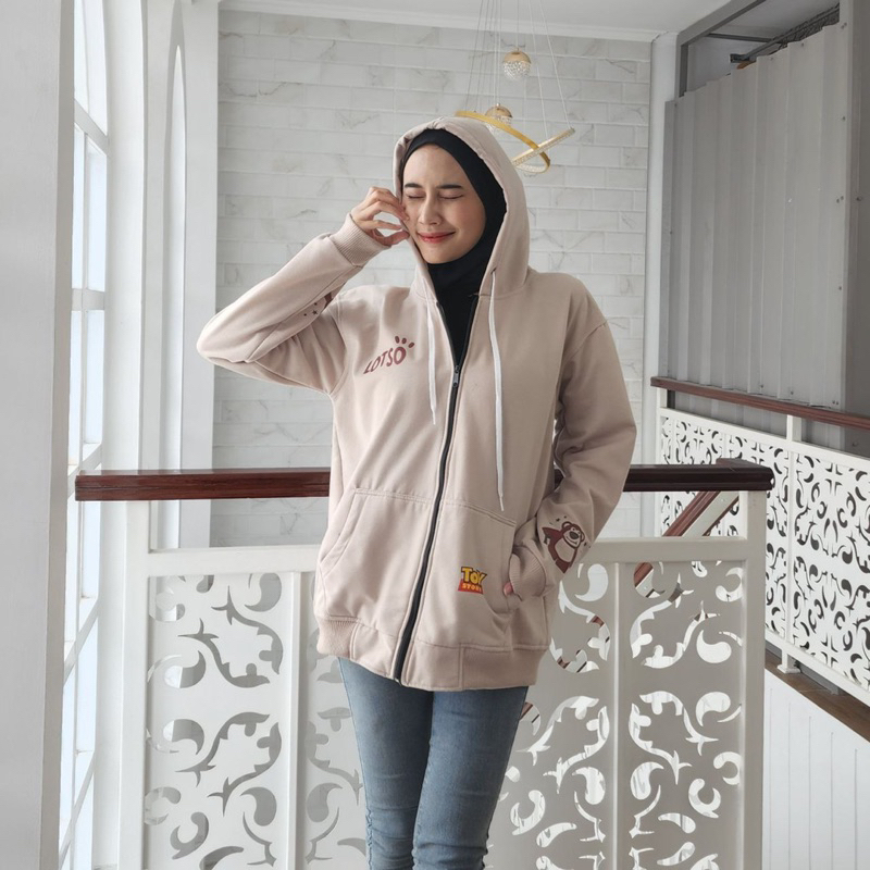 Sweater perempuan LOTSO LATE ZIPPER HOODIE