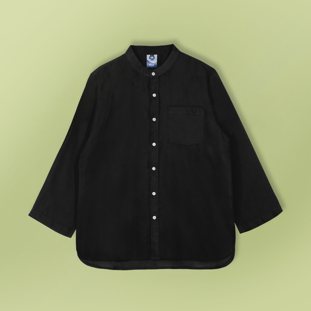 Orca Kemeja Panjang Dalmar Easy Shirt Carbon Black