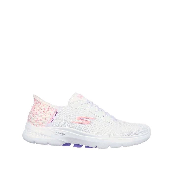 Skechers GO WALK 6 Women's Slip On Shoes - White/Multi Original