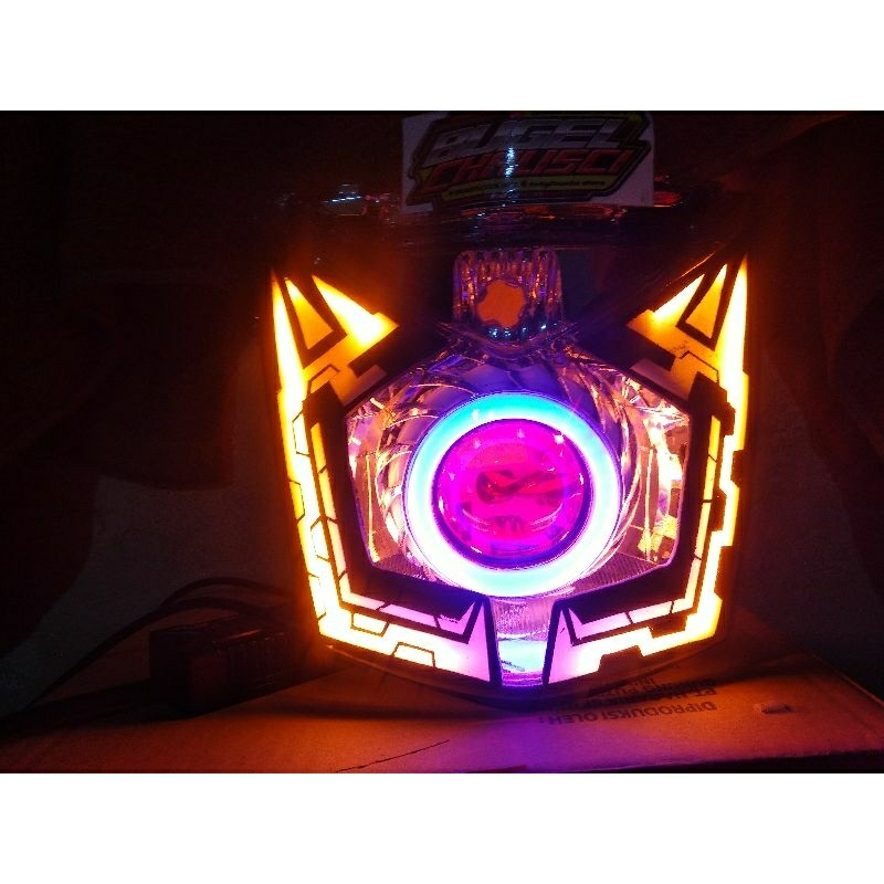 Reflektor Lampu Depan Honda Beat Fi F1 2013-2015 Model Custom proji hi low Alis Lazy Running