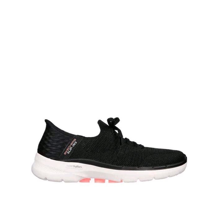 Skechers GO WALK 6 Women's Slip On Shoes - Black/Hot Pink Original