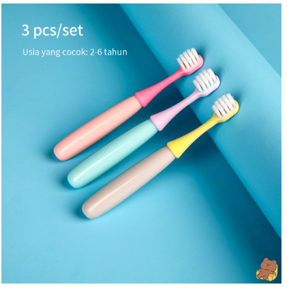 SIKAT GIGI ANAK 1-3 TAHUN HALUS/SIKAT GIGI ANAK LEMBUT SOFT TOOTHBRUSH BABY 3PCS/SET BENTUK LUCU | FADHILAH SHOP BJB