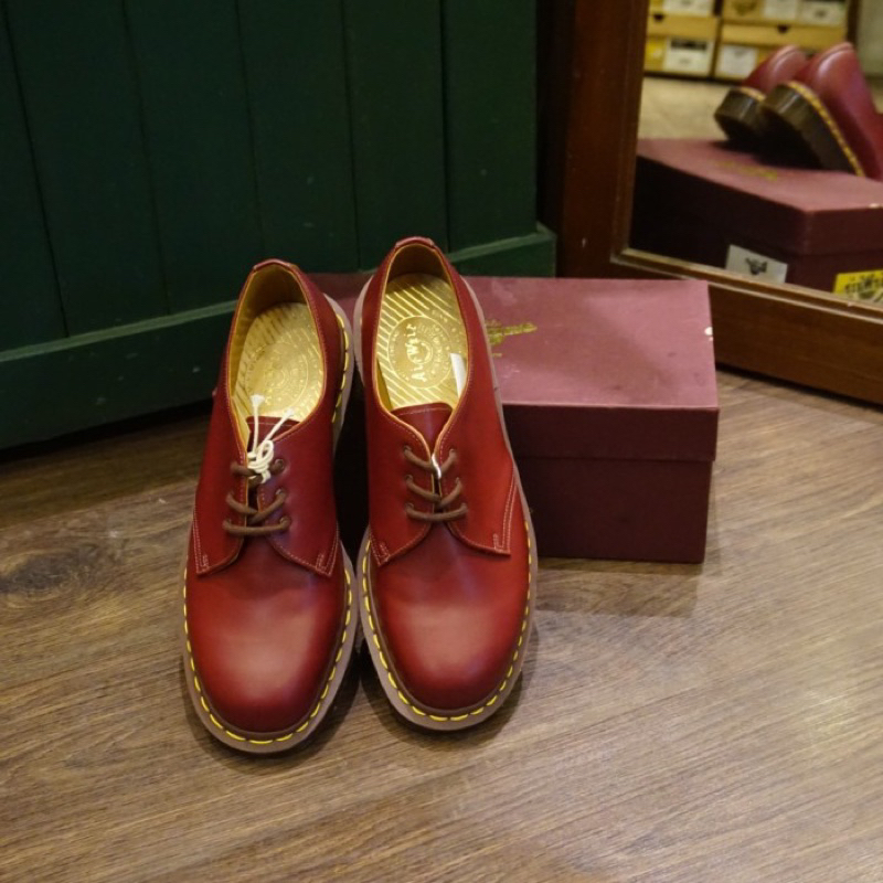 Sepatu Dr Martens 1461 Vintage Oxblood Made in england ORIGINAL 100%
