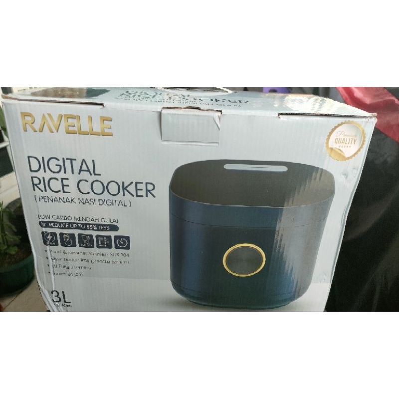 Ravelle Rice Cooker Digital Low Carbo
