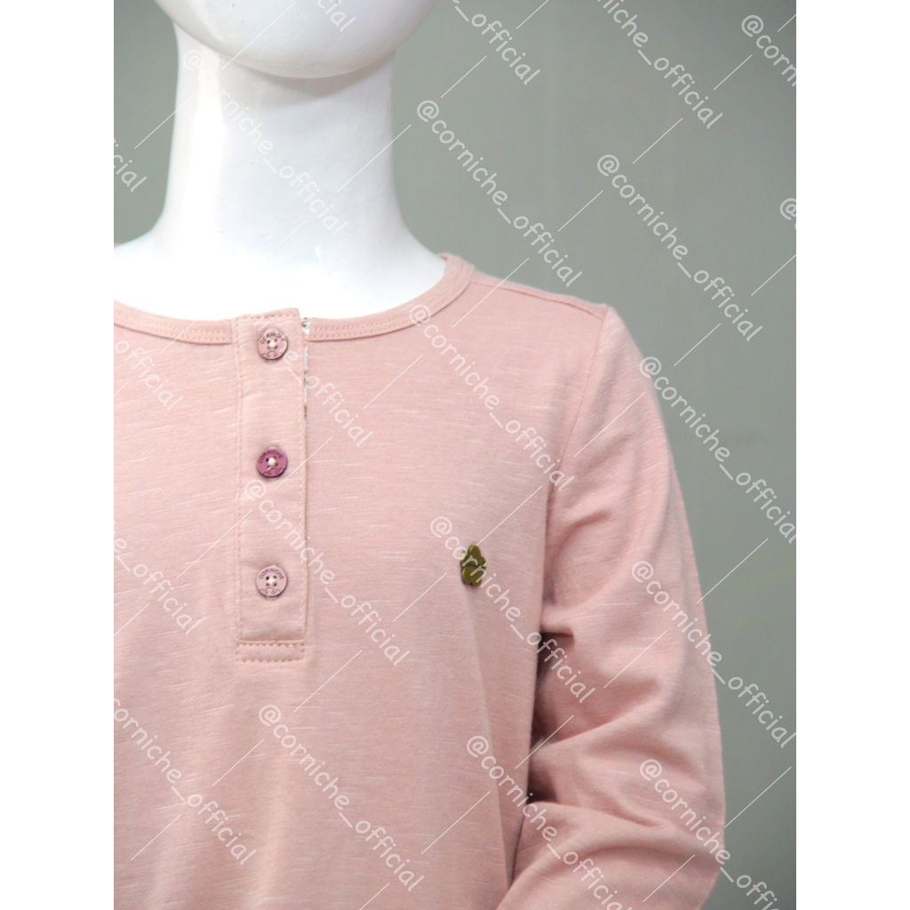 Corniche Kids Basic Henley Kids Misty Rose - TK K23257