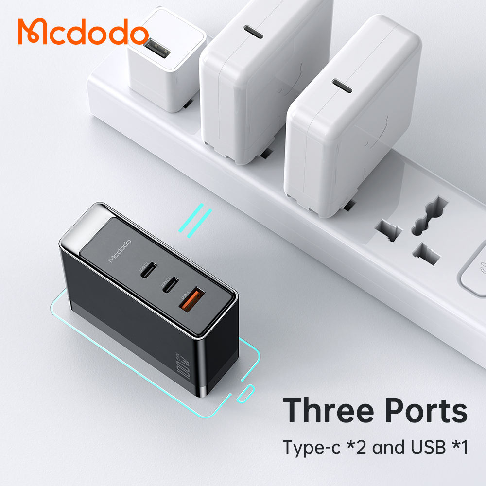 Mcdodo Gan Fast 100W USB C Macbook Laptop Handphone  USB C &amp; USB A QUICK CHARGE PD &amp; FAST