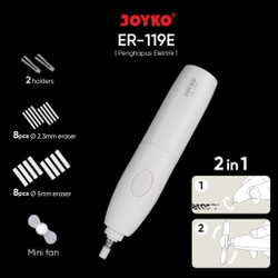

Grosir Kontainer JOYKO - Penghapus Electric Eraser ER-119E 2 in 1 -[ Pcs ]