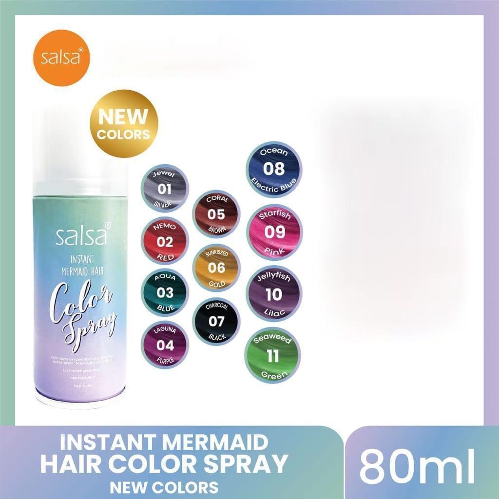 ❤ MEMEY ❤ SALSA Instant Mermaid Hair Color Spray | Pewarna Rambut Non Permanen