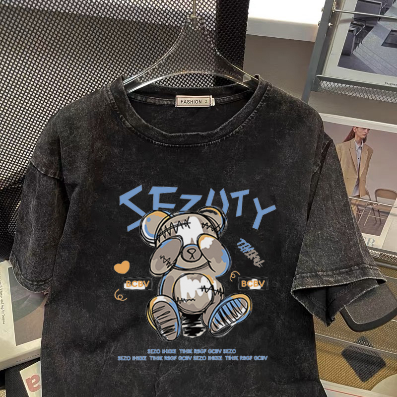 RDGF official shop kaos pria washed tshirt kemeja leher bulat  atasan kaos Kaos pria baju kaos oversize PRIA &amp; WANITA (UNISEX)